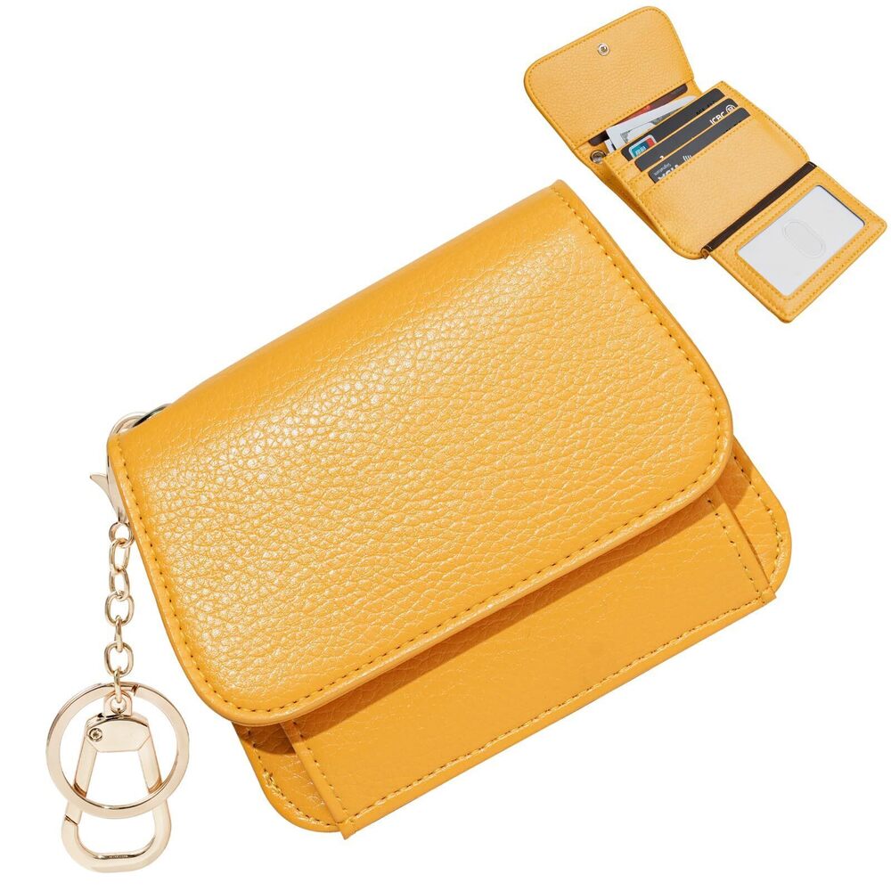 2362 Small RFID Wallet ,Slim Wallet with Keychain Tri-Fold Credit Card
